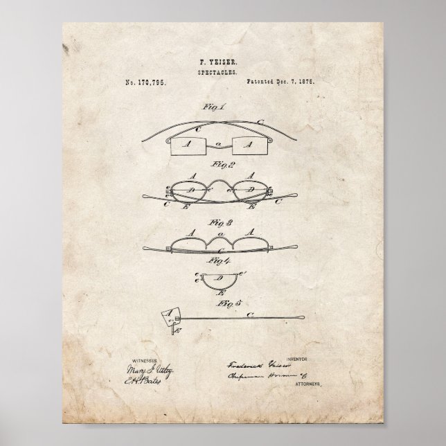 Verbesserung des Spektakelpatents - Altes Aussehen Poster (Vorne)