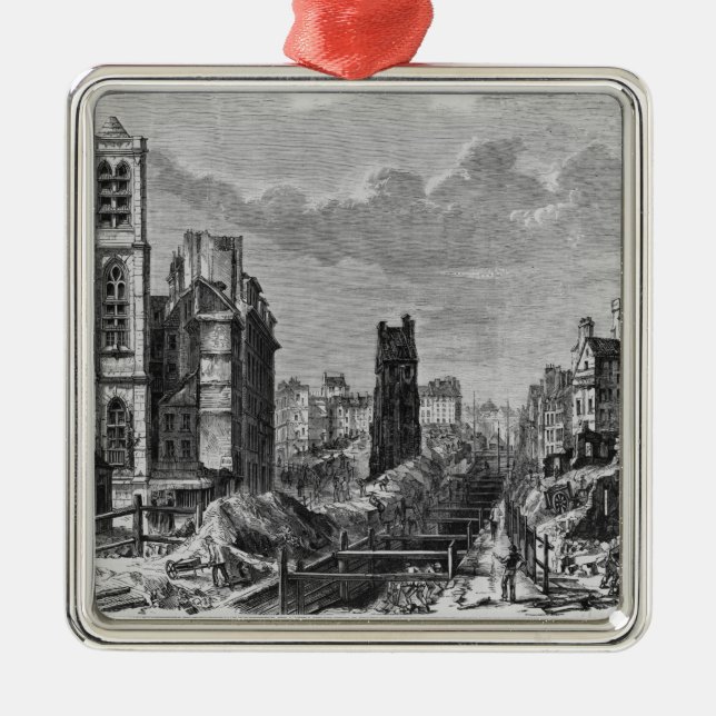 Verbesserungen nach Paris Silbernes Ornament (Vorne)