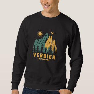Verbier Berge Schweiz Wandern im Val Piora Sweatshirt