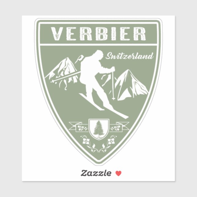 Verbier Schweiz Aufkleber (Blatt)