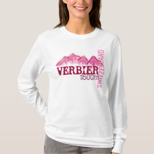 Verbier Schweiz Damen Rosa T-Shirt