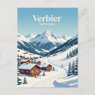 Verbier Schweiz Postkarte