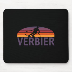 Verbier Schweiz Ski Resort Snowboarden Mousepad