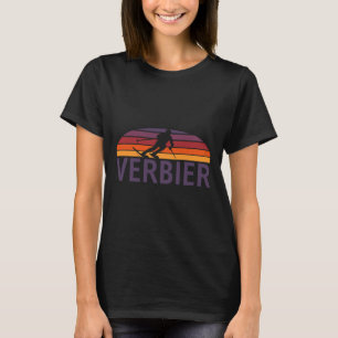 Verbier Schweiz Ski Resort Snowboarden T-Shirt