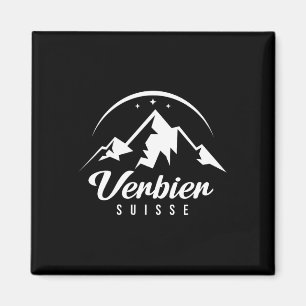 Verbier Schweiz Skigebiet Skifahren Snowboarden Magnet