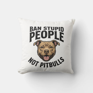 Verbiete dumme Leute, nicht Pitbulls, Vintage-Hund Kissen