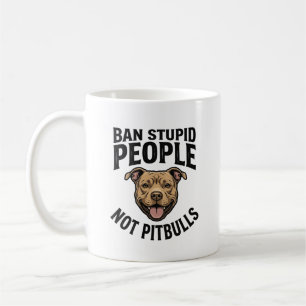 Verbiete dumme Menschen, nicht Pitbulls, Vintage-H Kaffeetasse