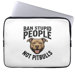 Verbiete dumme Menschen, nicht Pitbulls, Vintage-H Laptopschutzhülle