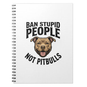Verbiete dumme Menschen, nicht Pitbulls, Vintage-H Notizblock