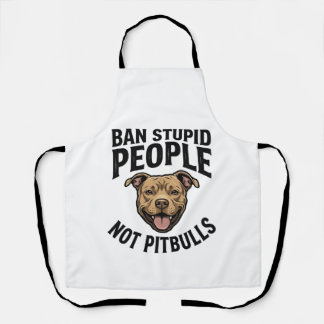 Verbiete dumme Menschen, nicht Pitbulls, Vintage-H Schürze