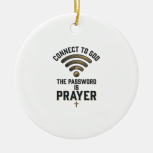 Verbinde dich mit Gott Gebet christliches Vektorde Keramik Ornament