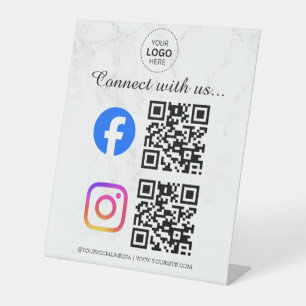 Verbinde dich mit uns Instagram Facebook Social Me Sockelschild