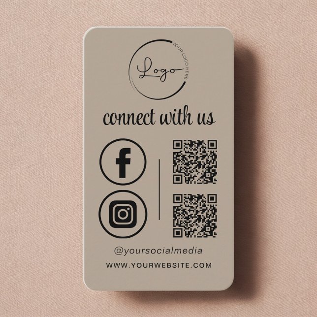 Verbinde dich mit uns Neutrales QR-Code Visitenkarte (Von Creator hochgeladen)