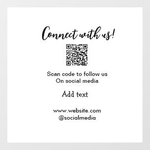 Verbinde dich mit uns scanne den QR-Code füge der Fensteraufkleber