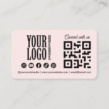 Verbinde dich mit uns Social Media QR Code Pink Ge