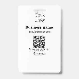 Verbinde dich mit unserem Geschäft-Logo QR Social Ausweis