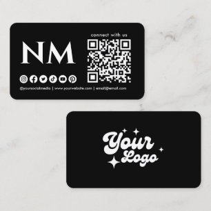 Verbinde Mit Uns Logo Monogramm Qr Code Visitenkarte