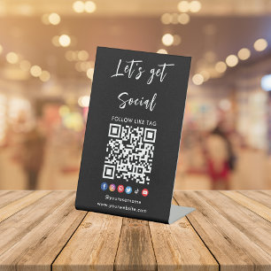 Verbinden mit QR-Code Beruflich Sockelschild