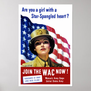 Verbinden Sie das WAC jetzt -- WWII Poster