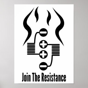 Verbinden Sie das Widerstand-Plakat Poster