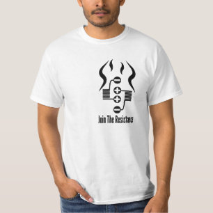 Verbinden Sie das Widerstand-Weiß-T-Shirt T-Shirt