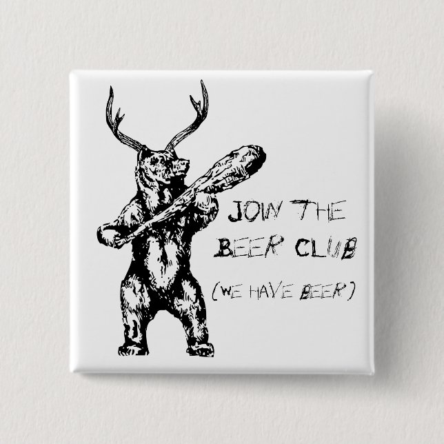 Verbinden Sie den Bier-Verein Button (Vorderseite)