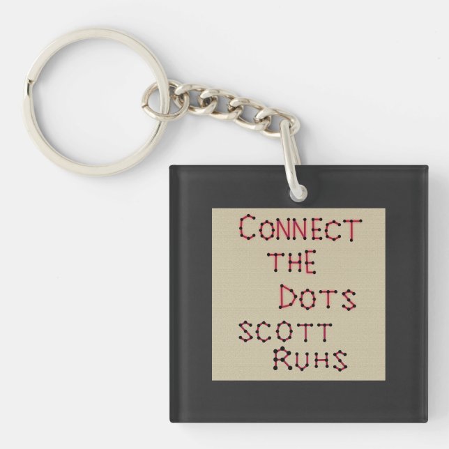 Verbinden Sie die Punktdeckerkunst Schlüsselanhänger (Vorderseite)