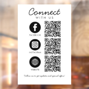 Verbinden Sie mit dem QR-Code-Business Pede der So Fensteraufkleber