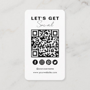 Verbinden Sie mit dem QR-Code der Social Media Visitenkarte