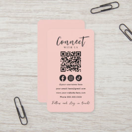 Verbinden Sie mit dem QR-Code der sozialen Medien Visitenkarte