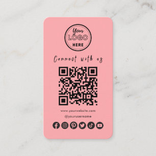 Verbinden Sie mit dem QR-Code der sozialen Medien Visitenkarte