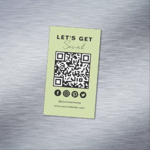 Verbinden Sie mit dem QR-Code für Social Media Som Magnetische Visitenkarte