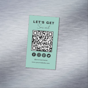 Verbinden Sie mit dem QR-Code für Social Media Sum Magnetische Visitenkarte