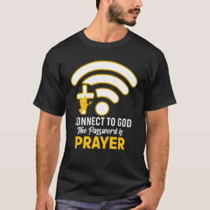 Verbinden Sie mit Gott Christia Jesus Cross Glaube T-Shirt