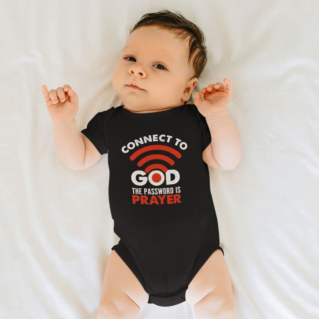 Verbinden Sie mit Gott das Passwort Gebetsgeschenk Baby Strampler (Von Creator hochgeladen)