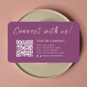 Verbinden Sie mit Instagram Facebook Qr Code Visitenkarte
