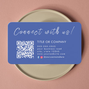Verbinden Sie mit Instagram Facebook Qr Code Visitenkarte