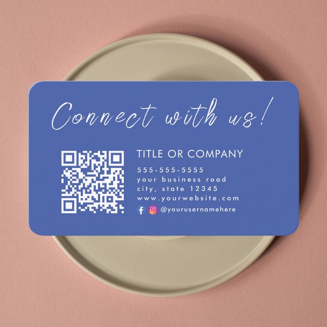 Verbinden Sie mit Instagram Facebook Qr Code Visitenkarte (Von Creator hochgeladen)