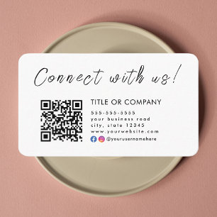 Verbinden Sie mit Instagram Facebook Qr Code Visitenkarte