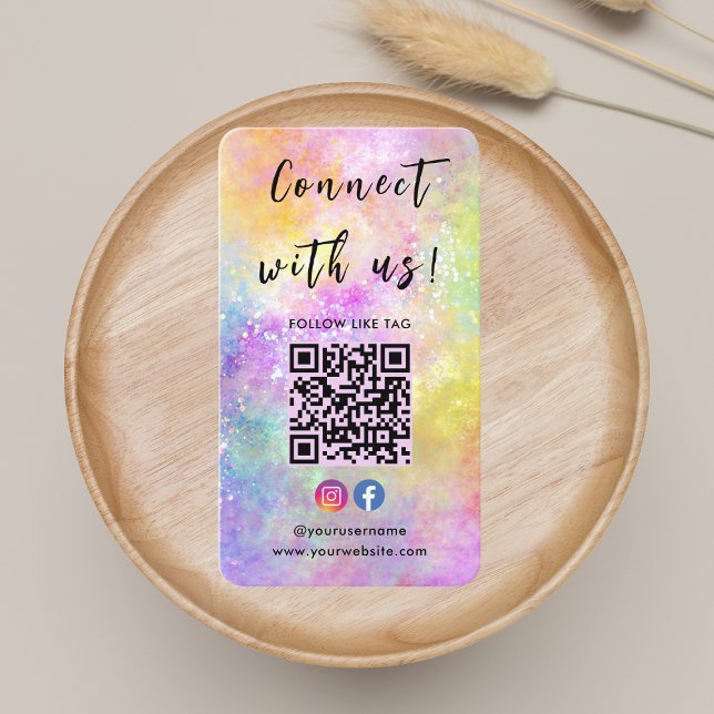 Verbinden Sie mit QR Code mit dem modernen Holo Op Visitenkarte (Von Creator hochgeladen)