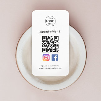 Verbinden Sie mit uns Instagram Facebook Social Me Visitenkarte