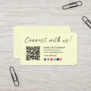 Verbinden Sie mit uns Logo Qr Code Social Media Gr Visitenkarte