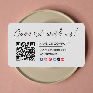 Verbinden Sie mit uns Logo Qr Code Social Media Gr Visitenkarte