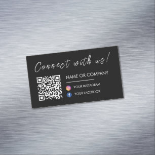 Verbinden Sie mit uns Qr Code Facebook Instagramm Magnetische Visitenkarte