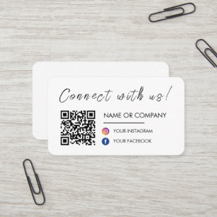 Verbinden Sie mit uns Qr Code Facebook Instagramm  Visitenkarte