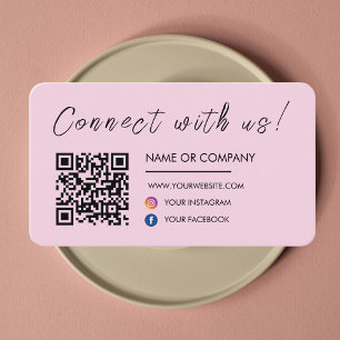 Verbinden Sie mit uns Website Qr Code Social Media Visitenkarte