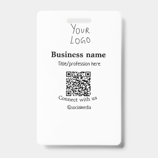 Verbinden Sie mit unserem Firmenlogo QR Social Med Ausweis (Vorderseite)