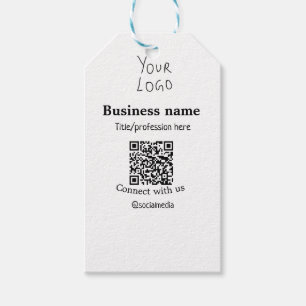 Verbinden Sie mit unserem Firmenlogo QR Social Med Geschenkanhänger