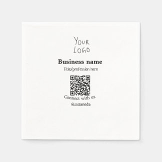 Verbinden Sie mit unserem Firmenlogo QR Social Med Serviette
