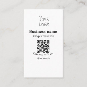 Verbinden Sie mit unserem Firmenlogo QR Social Med Visitenkarte